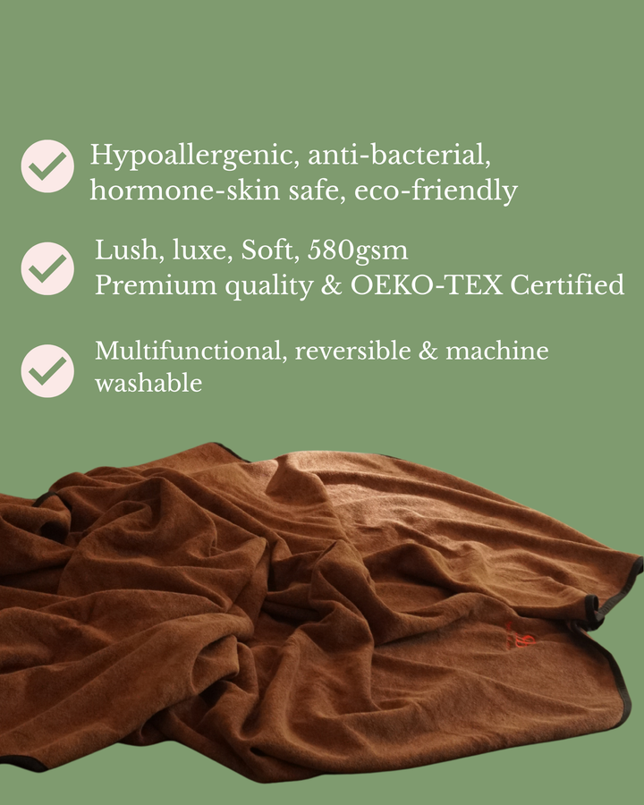 Split Peach Waterproof Blanket Grey-Premium