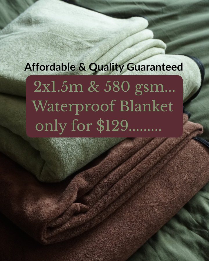 Split Peach Waterproof Blanket Grey-Premium