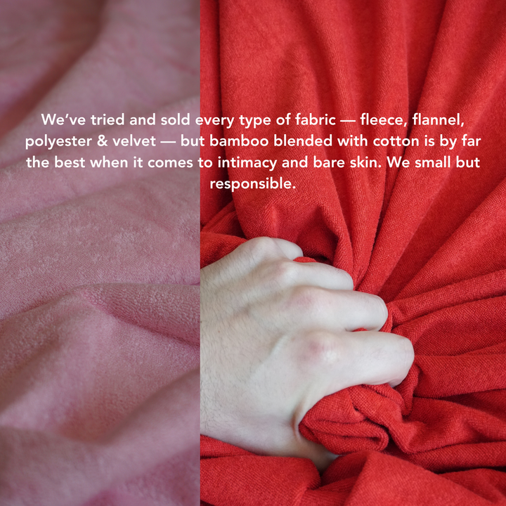 Split Peach Waterproof Blanket, Ruby Red & Jet Black-Original