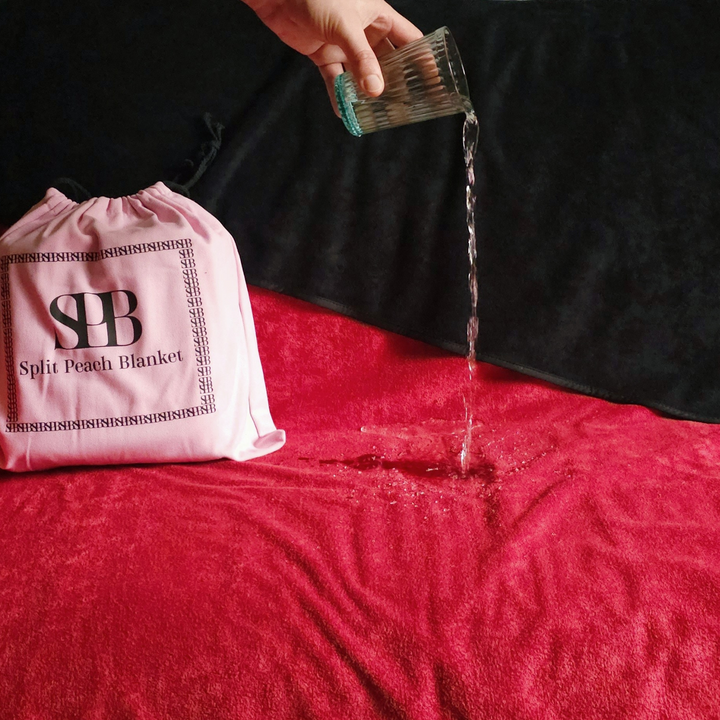 Waterproof Blanket-Eco-friendly Bamboo, Ruby Red & Jet Black