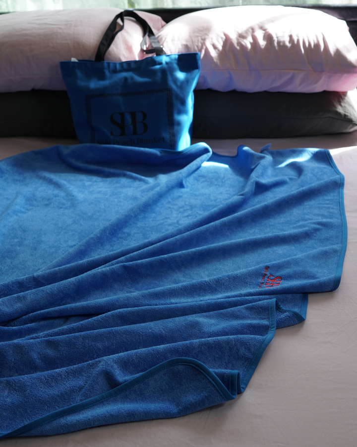 SPB Bamboo Cotton Waterproof Blanket – Capri Blue | Limited Pre-Order