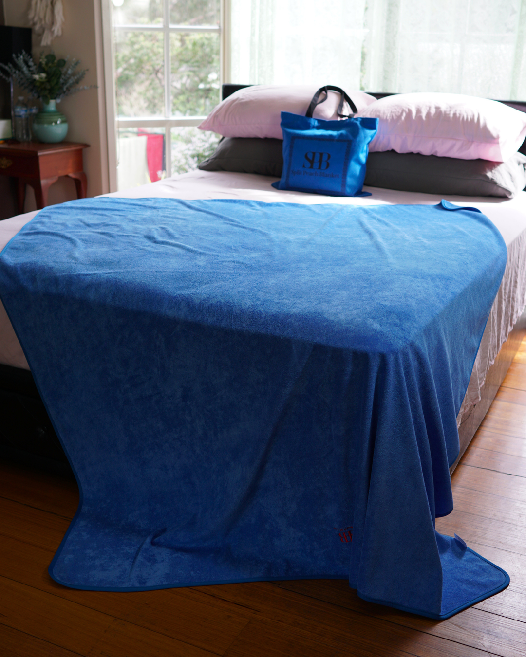 SPB Bamboo Cotton Waterproof Blanket – Capri Blue | Limited Pre-Order