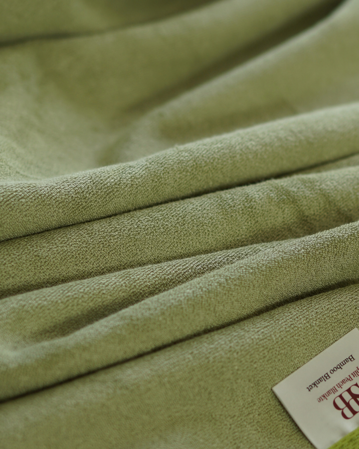XL Waterproof Blanket Bamboo-Cotton– Luxury 2m × 2m | Matcha Mist