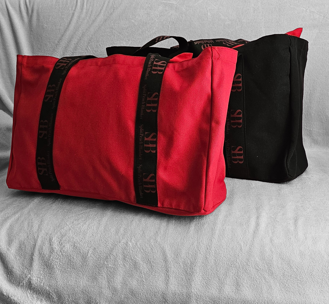 Split Peach™ Luxe Organic Cotton Tote Bag